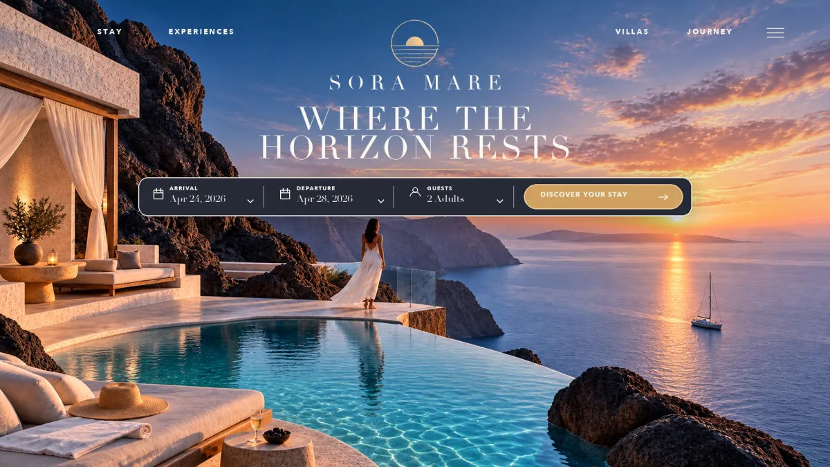 ホームページのデザイン例(リゾートホテル)